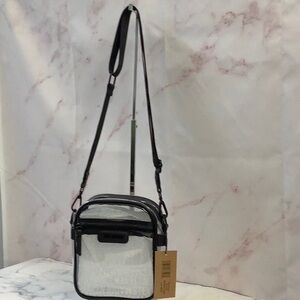 NWT Steve Madden Clear Black Crossbody Bag